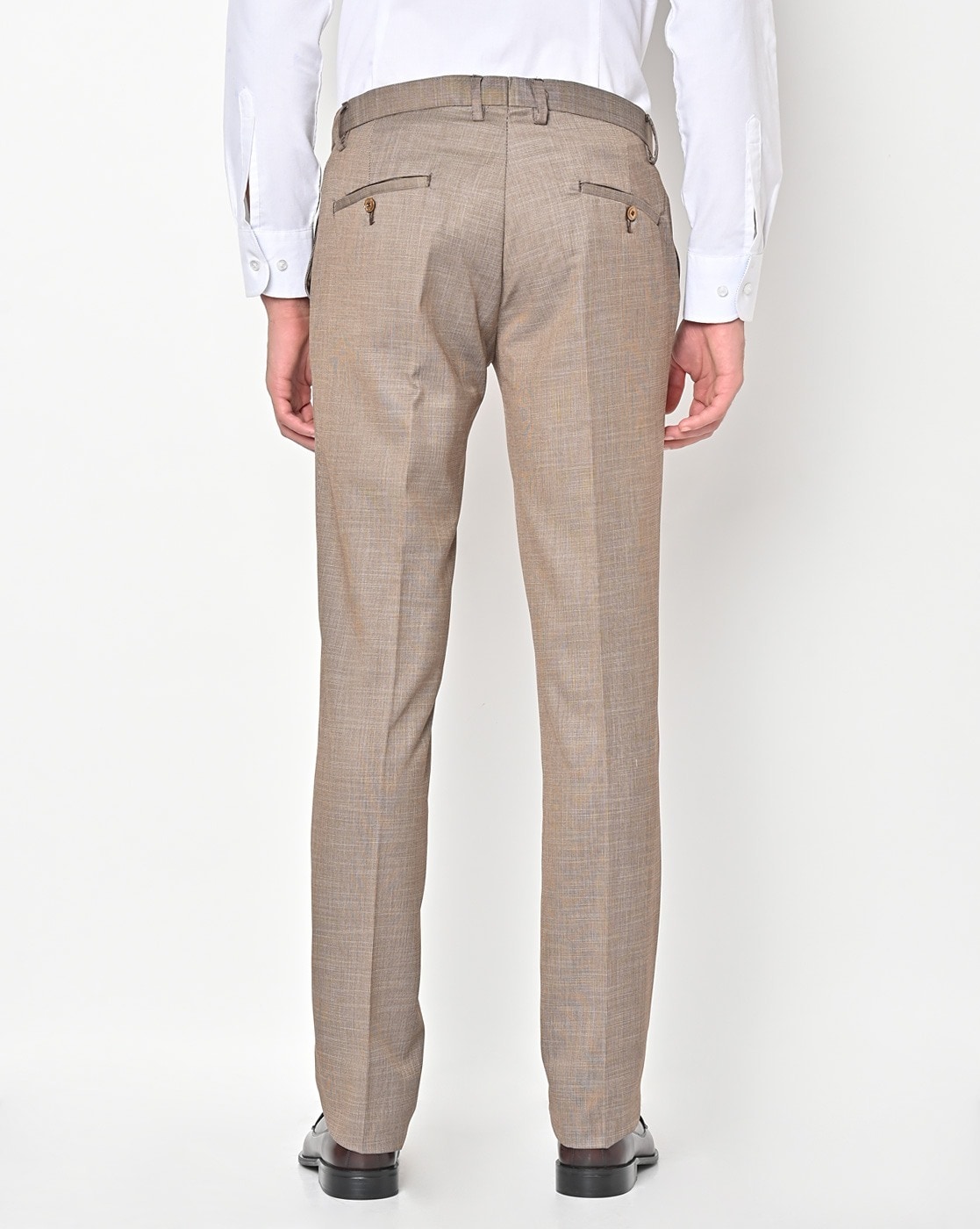 Buy Cantabil Men Light Brown Trousers online