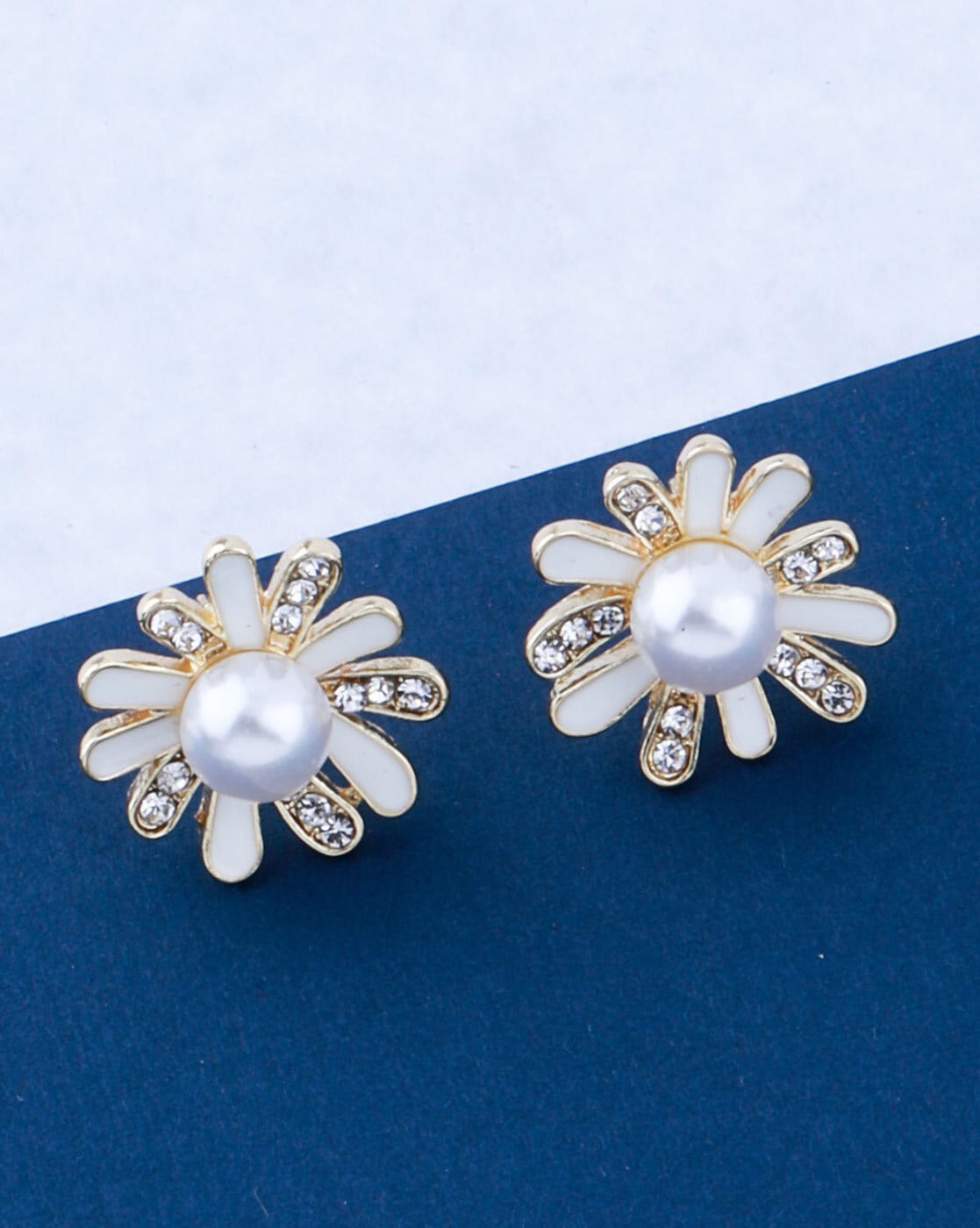 Pasquale Bruni Diamond and Pearl Earrings in 18K Whi #516201 – Beladora