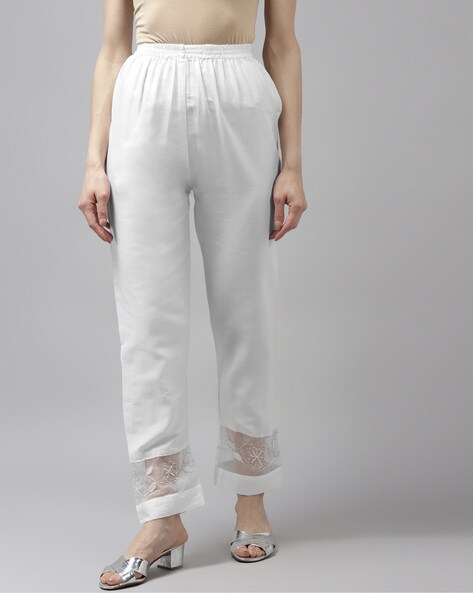 Embellished Pant with Elasticated Waist Price in India