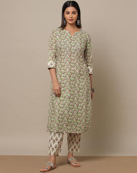 Seher block print Kurta with Dhoti pants - 2 piece Set | Made To Order