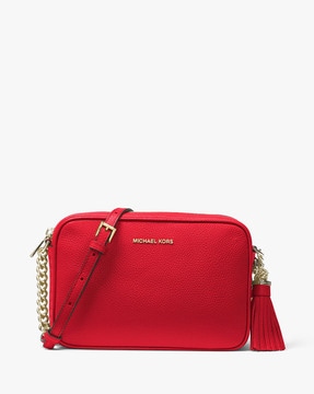 Cindy leather crossbody bag Michael Kors Red in Leather - 18545119