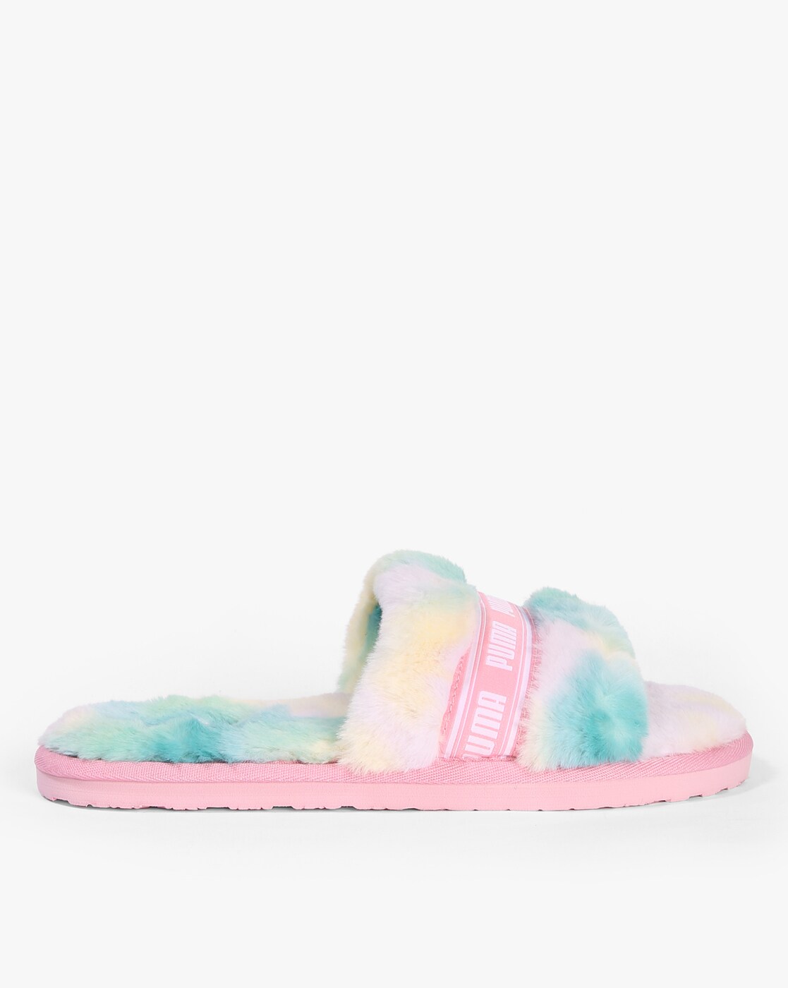 Fuzzy Slides in “LV” Tan or Pink Print