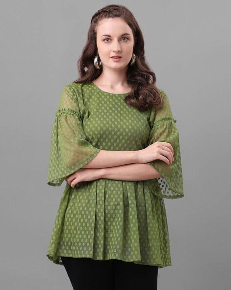 Buy Green Tops for Women by GOSTYLE Online | Ajio.com