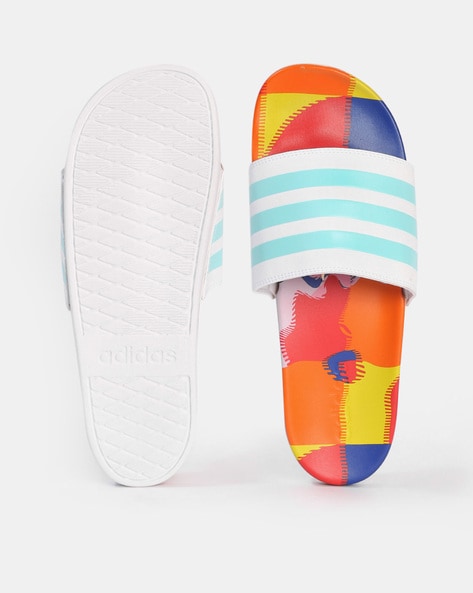 Adidas discount slides rainbow