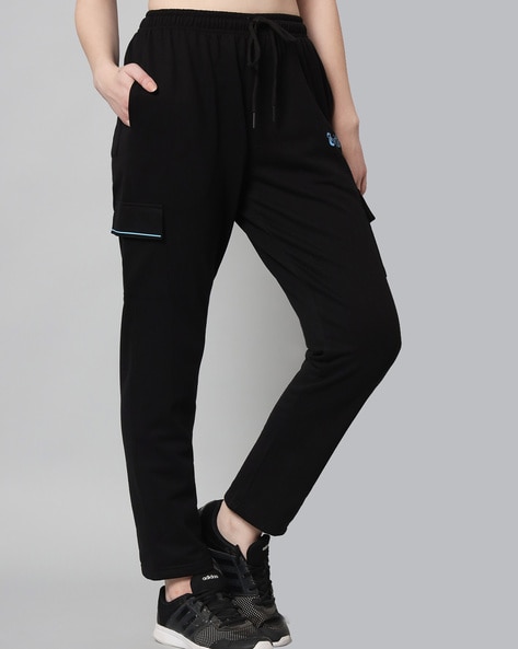 Women Logo Print Straight Track Pants