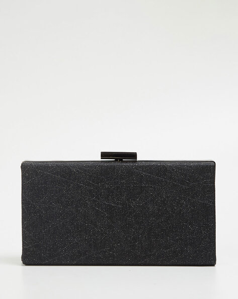 black clutch bag with strap