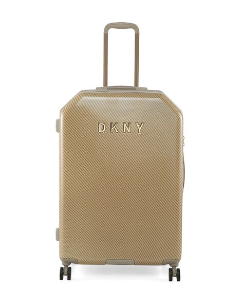 Buy DKNY Deco Signature White & Gold Abs Pc Film Material Hard 20 Cabin  Trolley online