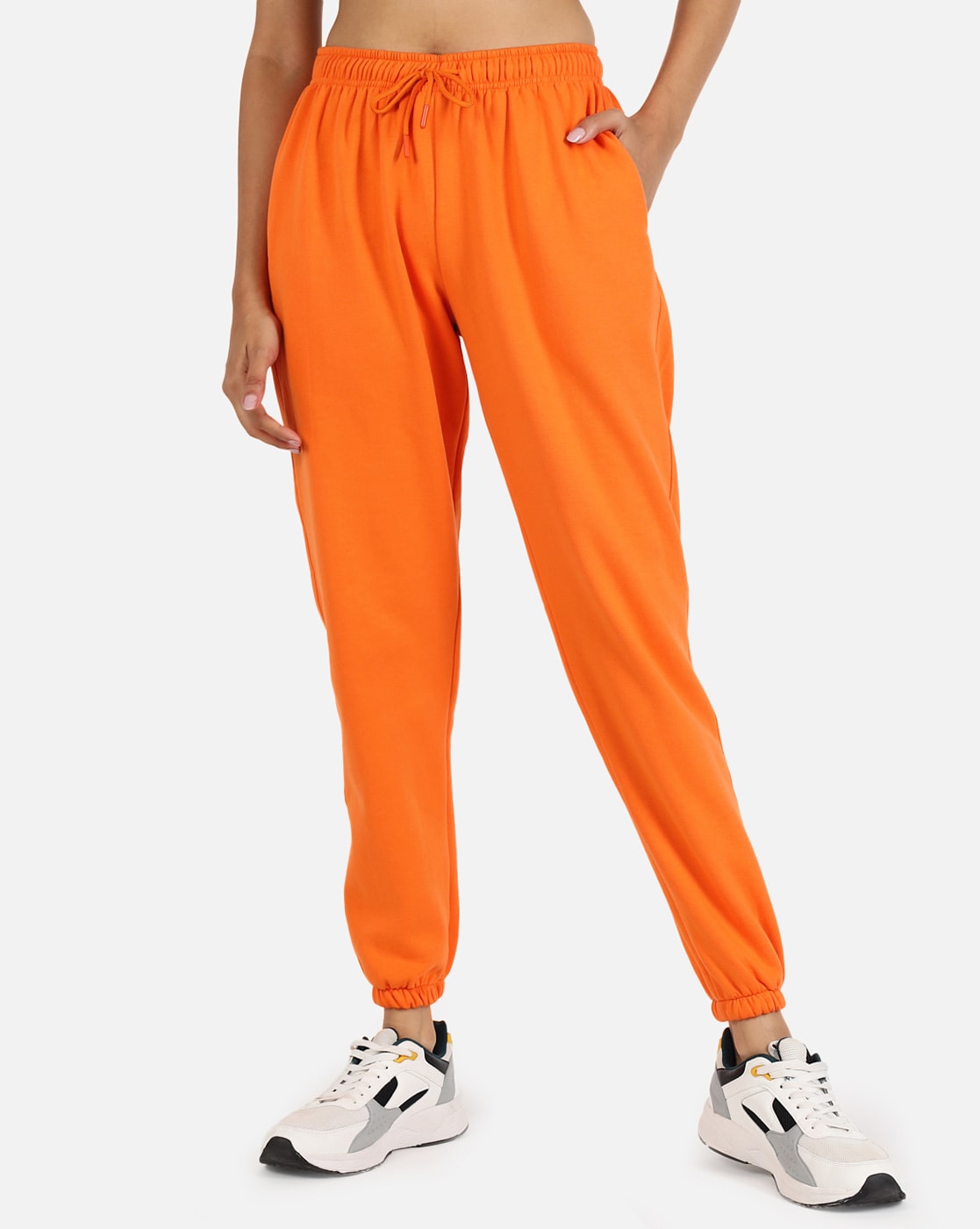 Buy MADAME Orange Regular Fit Track Pants for Womens Online  Tata CLiQ
