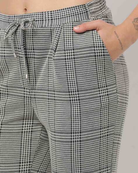 Buy Blue Cotton Print Checkered Paperbag Pants For Girls by Little Luxury  Online at Aza Fashions.