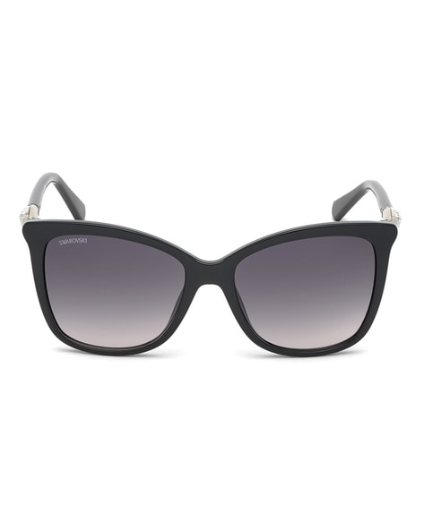 Buy Swarovski Sunglass 015501C55 Round Black Online - Lulu Hypermarket India