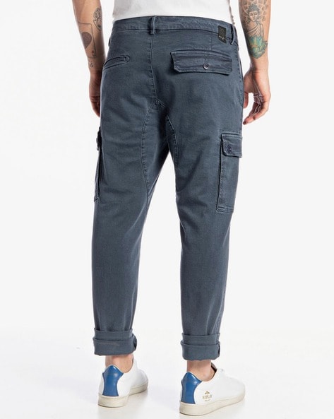 New Japan Style Brand Mens Straight Denim Cargo Pants Biker Jeans Men Baggy  Loose Blue Jeans With Side Pockets Pl… | Denim cargo pants, Mens jeans,  Mens cargo jeans