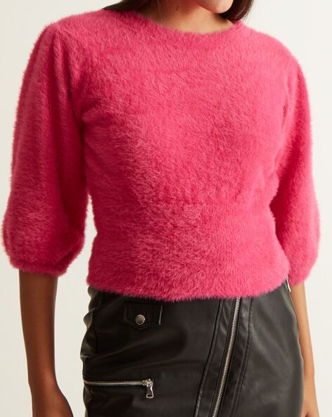 Pink 2025 fur sweater