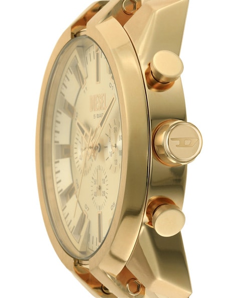 LUXE AJIO DIESEL | DZ4590 | Men Color Split Gold-Toned Watch Multi-Function Buy