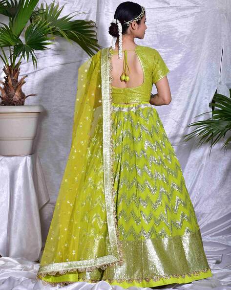 Buy online Banarasi Flared Lehenga With Contrast Dupatta from ethnic wear  for Women by Flaher Clothing for ₹4089 at 42% off | 2024 Limeroad.com