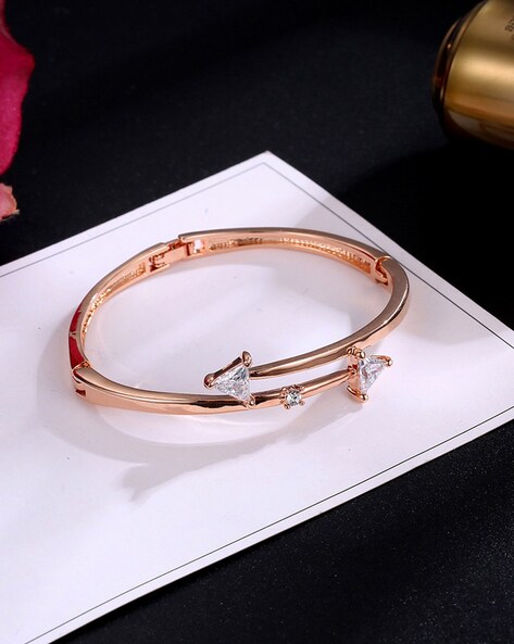 Get GoldPlated Cz Adjustable BangleStyle Bracelet at  649  LBB Shop