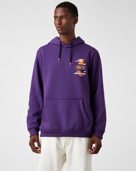 Buy Purple Sweatshirt & Hoodies for Men by Koton Online 