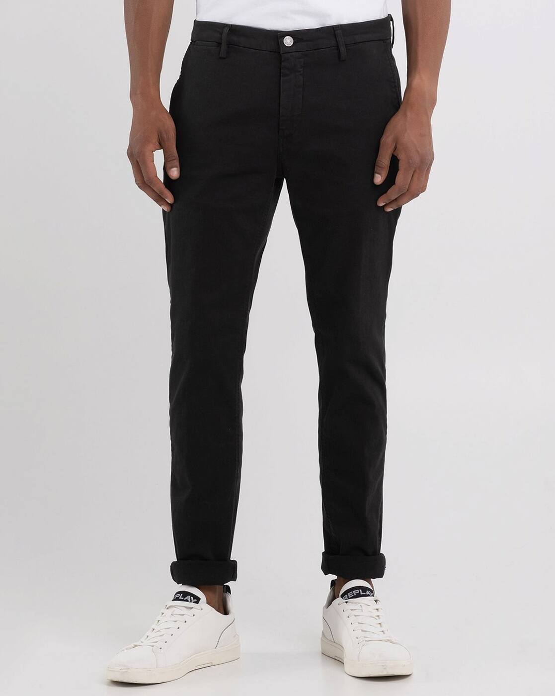 Replay Chinohose Zeumar Hyperflex (1-tlg) Mit Used-Optik-Effekt