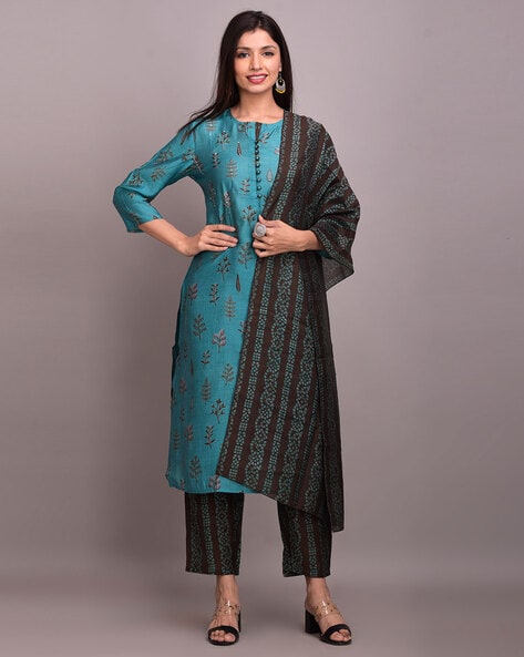 Buy Blue Kurta Suit Sets for Women by DIVYANK Online