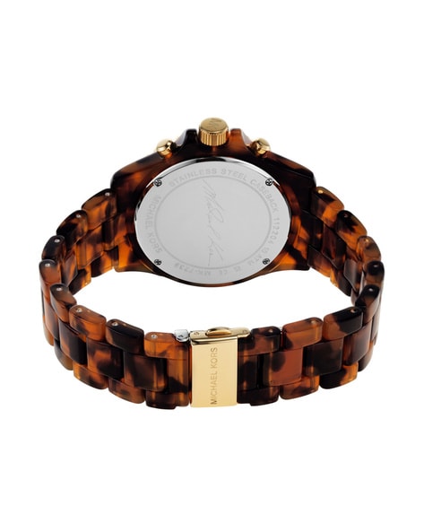 Tortoise michael kors online watch