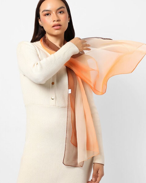 Colourblock Georgette Scarf Price in India