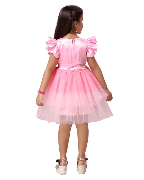 Buy Girls Pink Print Regular Fit Casual Frock Online - 737692 | Allen Solly