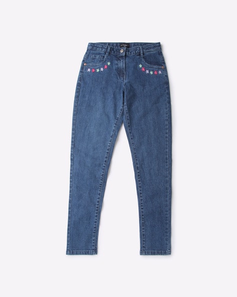 Buy Navy Blue Jeans & Jeggings for Girls by RIO GIRLS Online