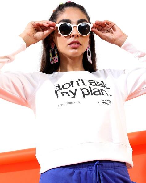 Ketch Typographic Print Round-Neck Sweatshirt