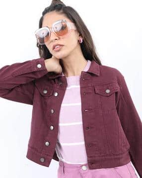 Cotton Denim Jacket with Insert Pockets-image-44
