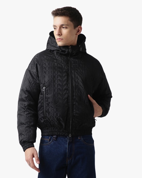 Buy EMPORIO ARMANI Polyester Regular Fit Jacket | Black Color Men | AJIO  LUXE