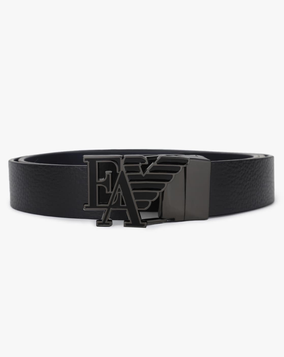 Buy EMPORIO ARMANI New Eagle Logo Buckle Belt | Black Color Men | AJIO LUXE