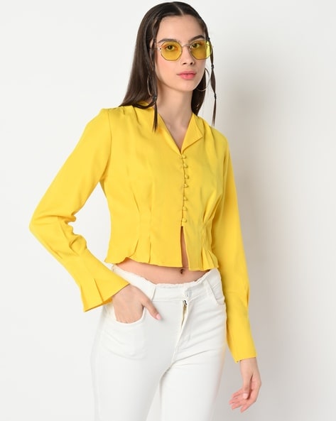 Yellow button crop store top