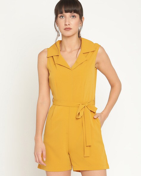 Mustard yellow best sale jumpsuit womens