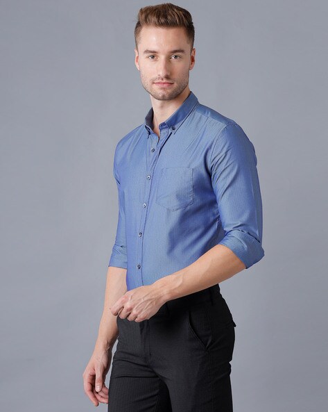 Buy Blue Shirts for Men by YOVISH Online