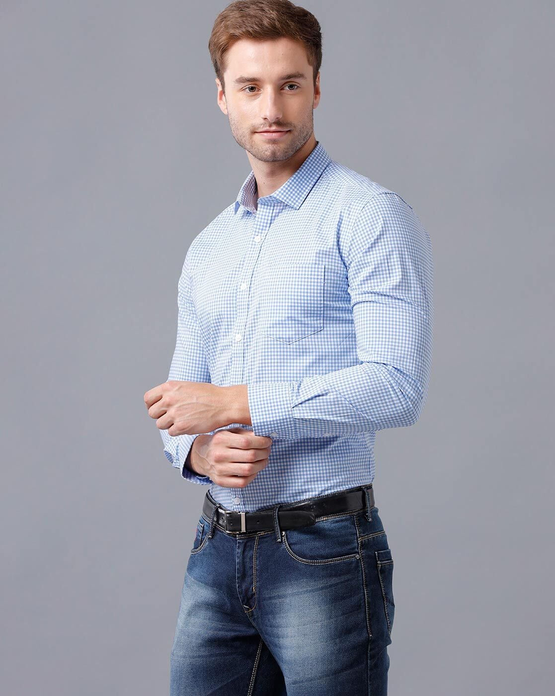 Buy Blue Shirts for Men by YOVISH Online 