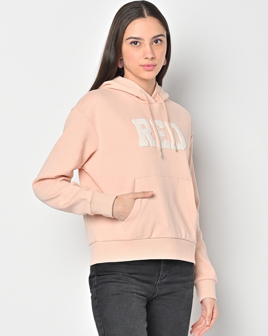 Buy Peach Sweatshirt Hoodies for Women by Mode By Red Tape