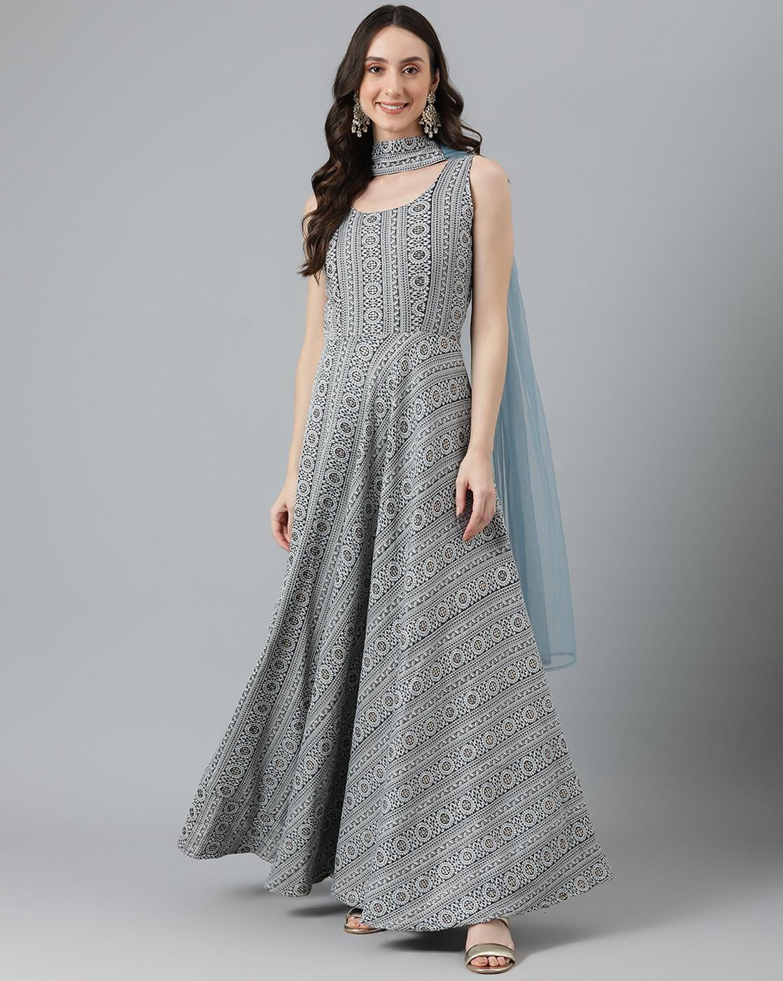 Simple Gray A line satin long prom dress gray long formal dress – dresstby