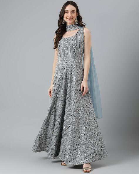 ACTIVE Women Gown Grey Dress - Buy ACTIVE Women Gown Grey Dress Online at  Best Prices in India | Flipkart.com