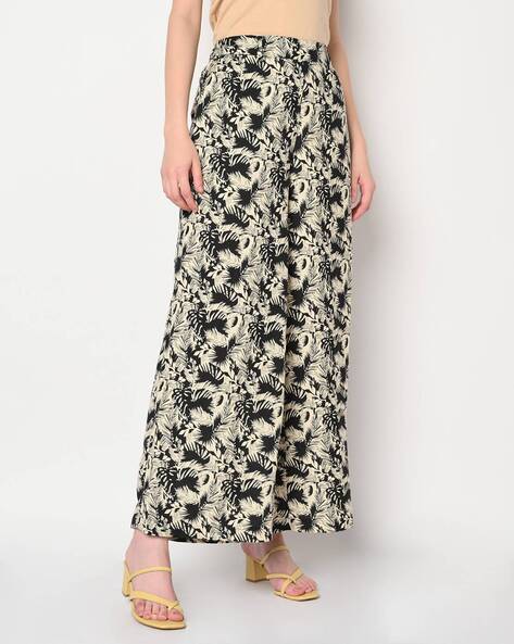 Oxolloxo Printed Palazzos with Elasticated Waist