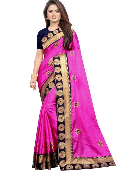 Georgette Satan Patta Saree With Petan Gota Work at Rs 1500.00 | Satin Saree  | ID: 24167703388