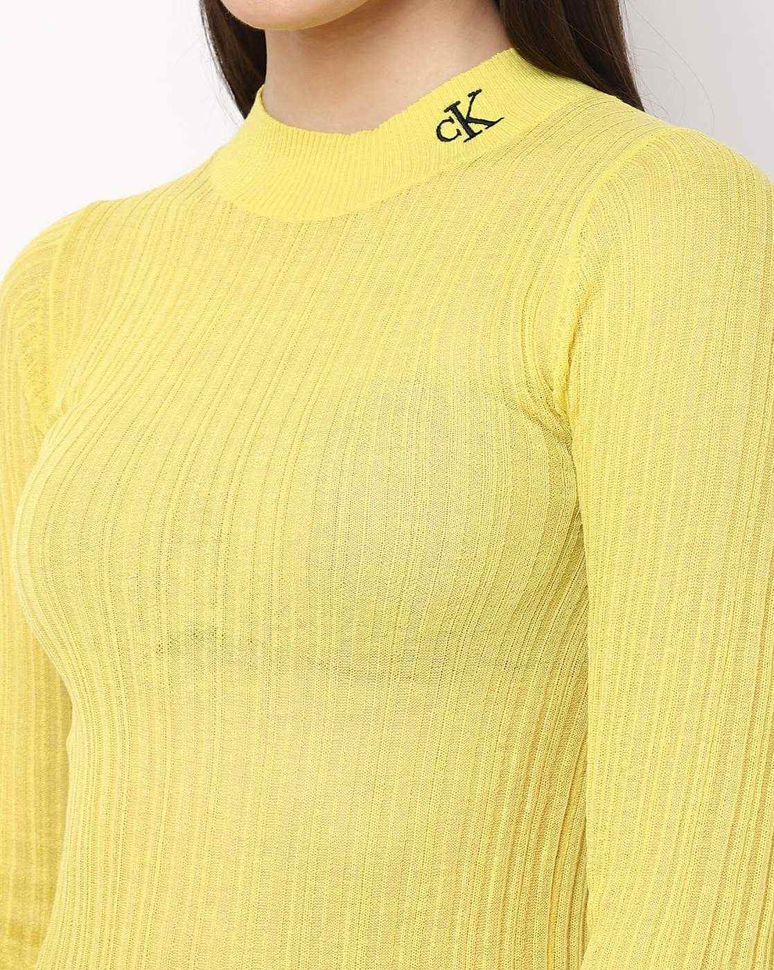 Calvin klein deals yellow sweater