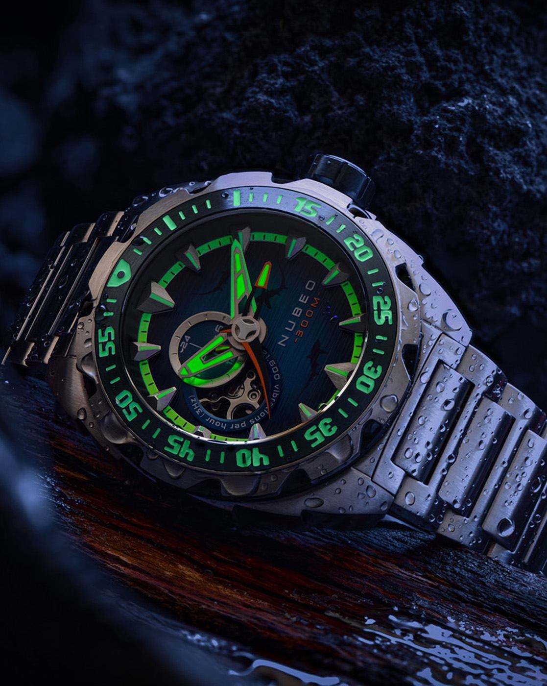 ARAGON Multi-Color TRITIUM Hercules 44mm Red Dial 20ATM Automatic Watc –  Watchoutlet.org