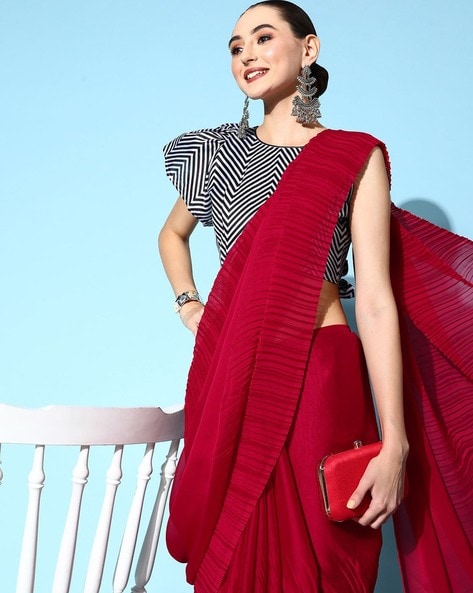 Readymade Sarees : Buy Pre-stitched Sarees Online at Best Price