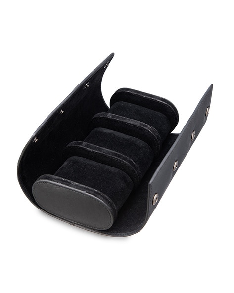 Buy Luxury Watch Box 3 Slot Leather Round Organizer Box Case 1pc Online