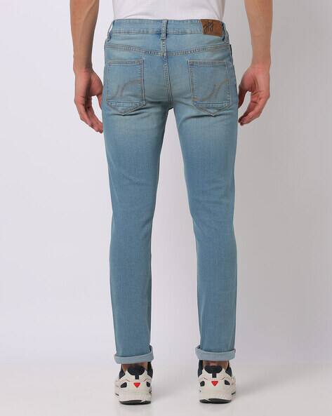 Mid-Wash Slim Fit Jeans