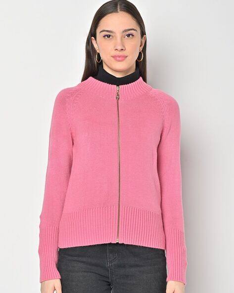 Buy Pink Sweaters u0026 Cardigans for Women by MADAME Online | Ajio.com