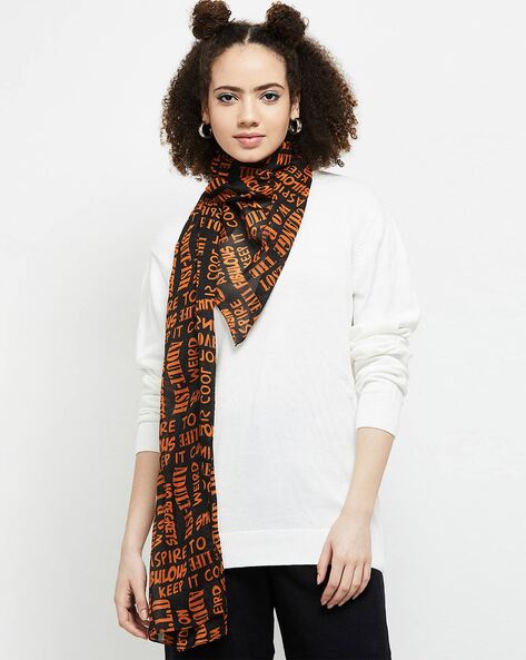 Typographic Print Scarf Price in India
