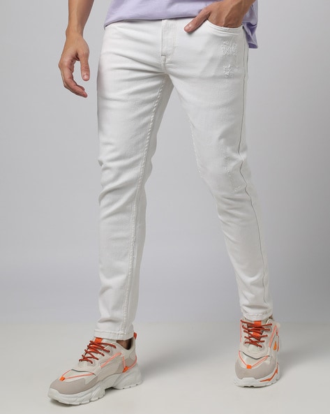 Buy Off White for Men Jeans Co Online Ajio.com