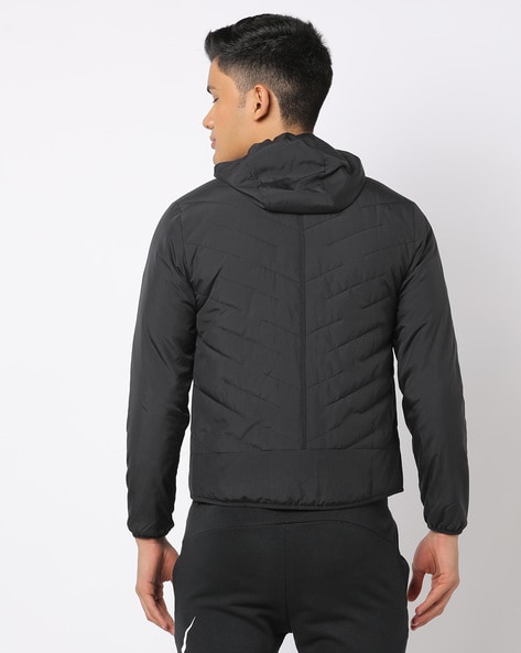 Nike hooded cheap jacket black