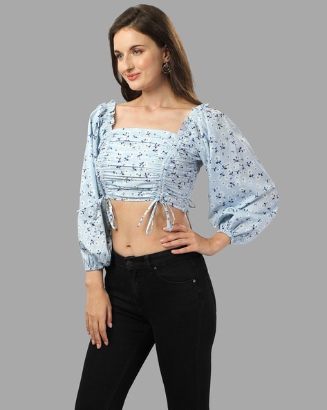 Square Neck Crop Top – SKIES ARE BLUE