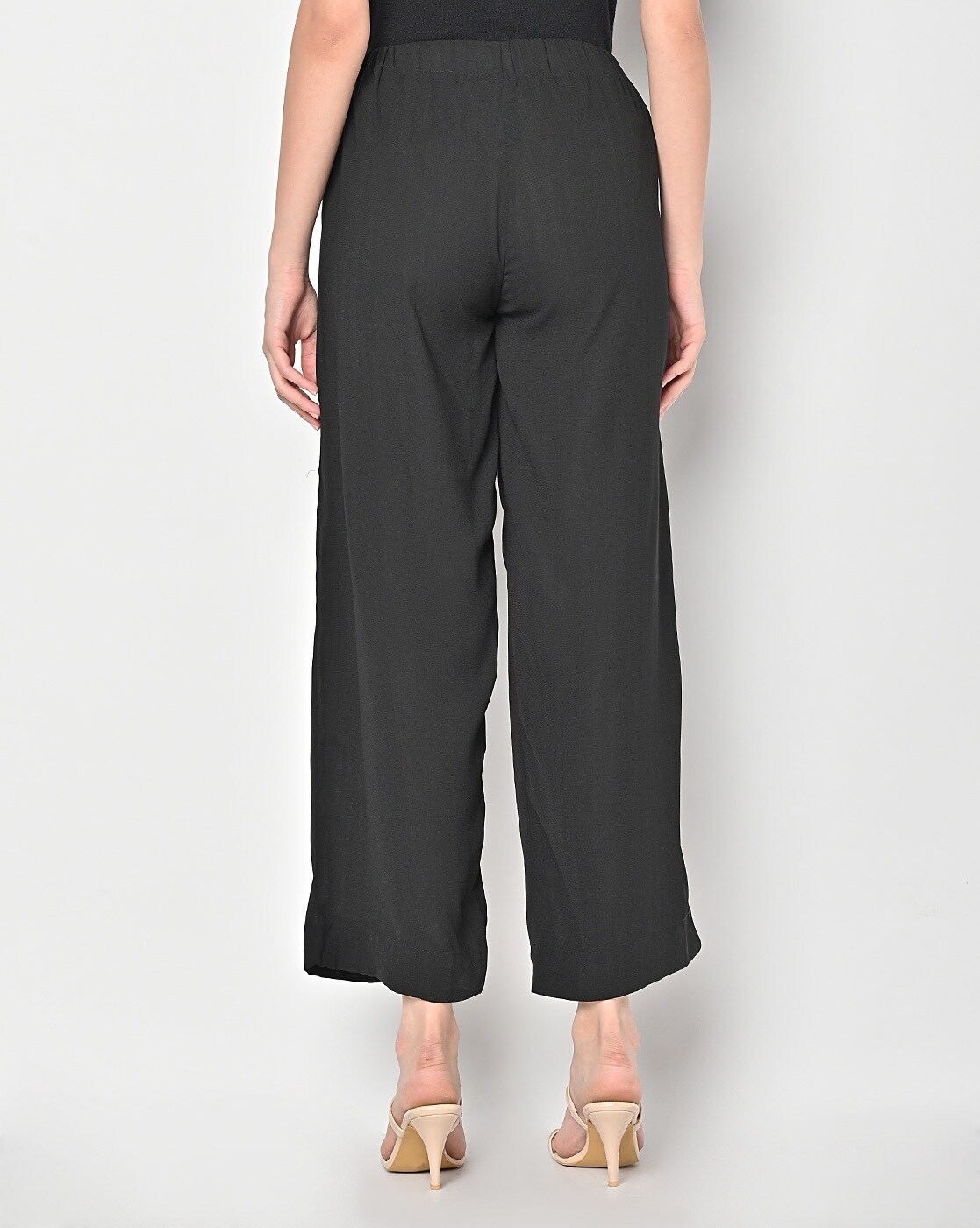Buy ALLEN SOLLY Womens 2 Pocket Solid Formal Trousers  Shoppers Stop